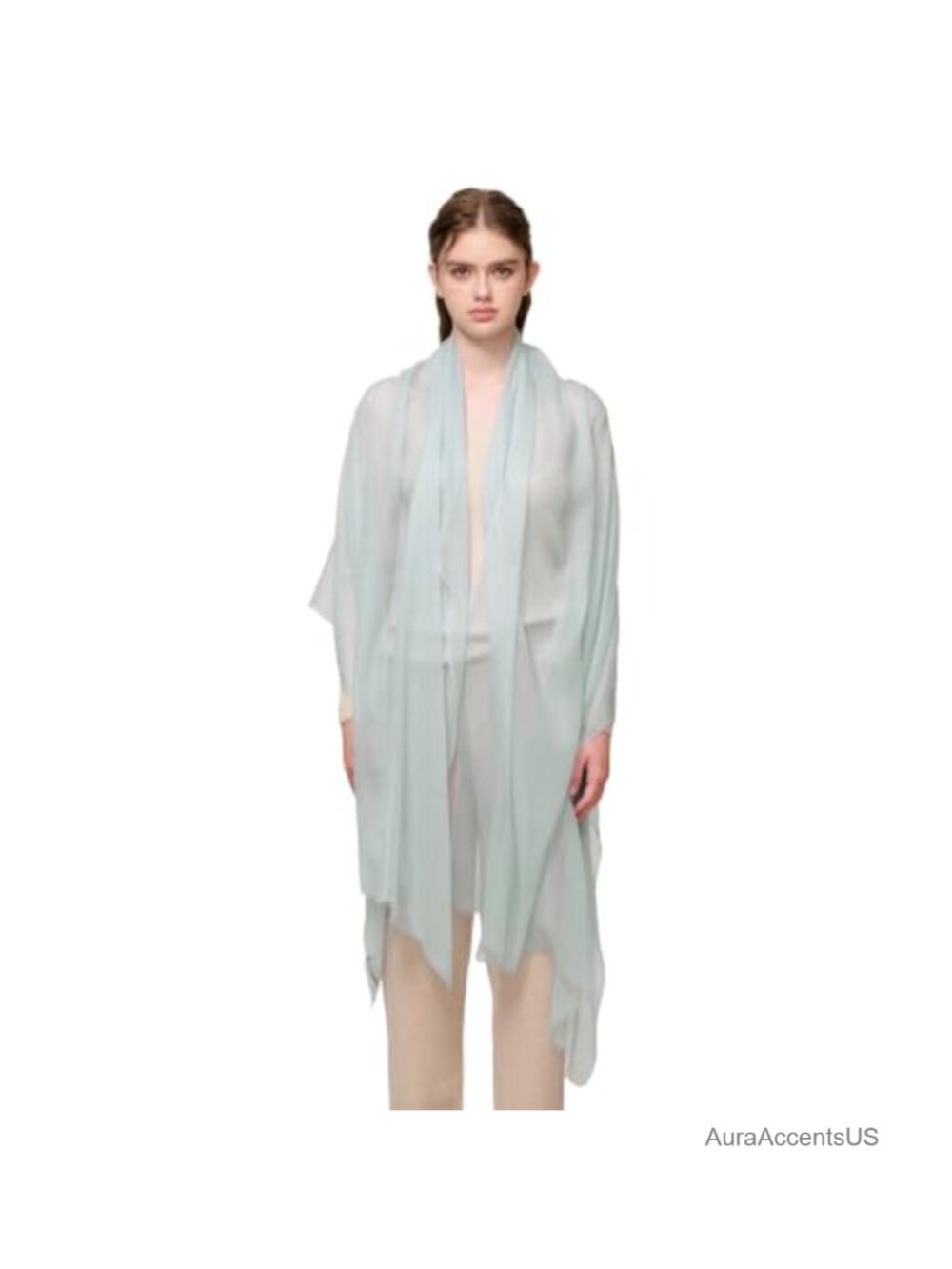 100% Cashmere Shawl Wrap Featherlight Sheer Scarf Travel Gift